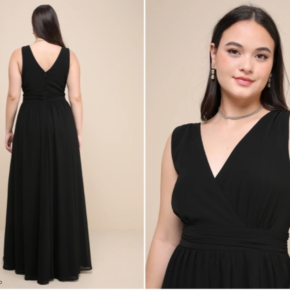 Lulu's flowy black maxi dress (new without tag) - Picture 3 of 5